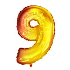 Balão Metalizado  Dourado Nº 9 Junco - 16