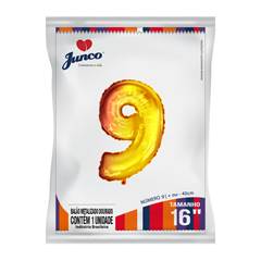 Balão Metalizado  Dourado Nº 9 Junco - 16