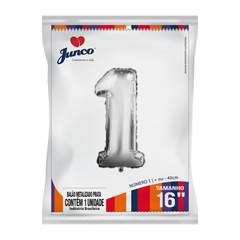 Balão Metalizado  Prata Nº 1 Junco - 16