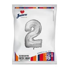 Balão Metalizado  Prata Nº 2 Junco - 16