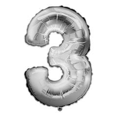 Balão Metalizado  Prata Nº 3 Junco - 16