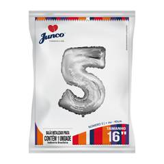 Balão Metalizado  Prata Nº 5 Junco - 16