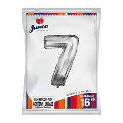 Balão Metalizado  Prata Nº 7 Junco - 16