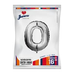 Balão Metalizado  Prata Nº 0 Junco - 16