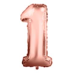 Balão Metalizado  Rose Gold Nº 1 Junco - 16