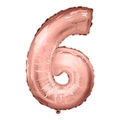 Balão Metalizado  Rose Gold Nº 6 Junco - 16