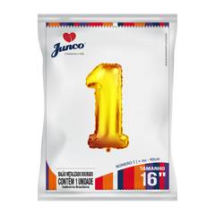 Balão Metalizado  Dourado Nº 1 Junco - 16