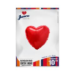 Balão Metalizado Coração Vermelho Junco - 10
