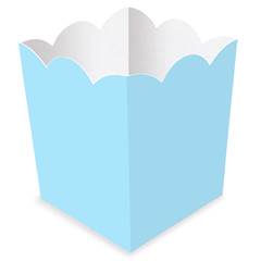 Cachepot de Papel Liso Azul Candy Junco  8 unidades