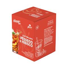 Chá Gelado Sabor Pêssego E Hibisco Happy Life Sachê