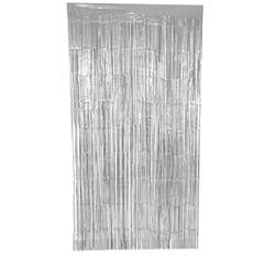 Cortina de Fita Metalizada Prata para Festa Junco 1x2m 1 unidade