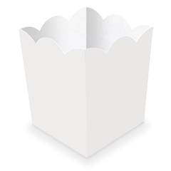 Cachepot de Papel Liso Branco Junco 8 unidades