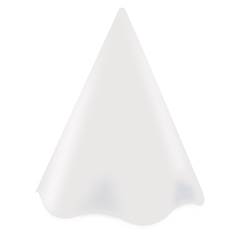 Chapéu Cone para Aniversário Liso Branco Junco 8 unidades
