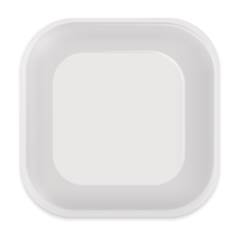 Prato Descartável Papel Liso Branco Junco 8 unidades - 18 cm