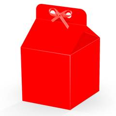 Caixa Milk de Papel Lisa Vermelho Junco 8 unidades