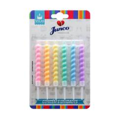 Vela Aniversário Candy Colors Importada Junco