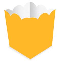 Cachepot de Papel Liso Mostarda Junco 8 unidades