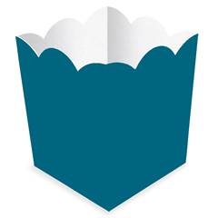 Cachepot de Papel Liso Azul Petróleo Junco 8 unidades