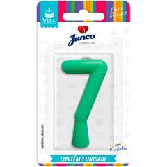 Vela Aniversário Tubular Candy Verde Nº 7 Junco