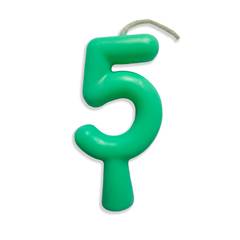 Vela Aniversário Tubular Candy Verde Nº 5 Junco