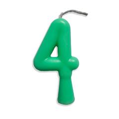 Vela Aniversário Tubular Candy Verde Nº 4 Junco