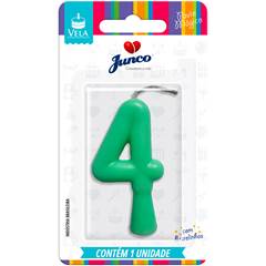 Vela Aniversário Tubular Candy Verde Nº 4 Junco