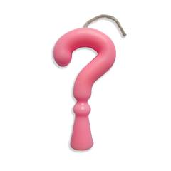 Vela Aniversário Tubular Candy Rosa Interrogação Junco