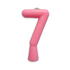 Vela Aniversário Tubular Candy Rosa Nº 7 Junco