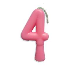 Vela Aniversário Tubular Candy Rosa Nº 4 Junco