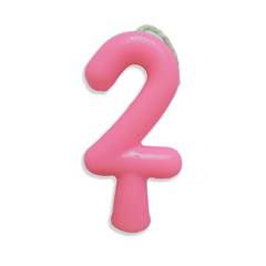 Vela Aniversário Tubular Candy Rosa Nº 2 Junco