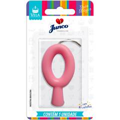 Vela Aniversário Tubular Candy Rosa Nº 0 Junco