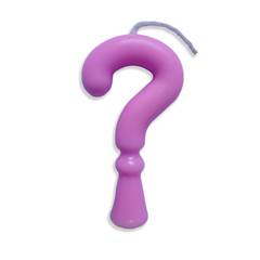 Vela Aniversário Tubular Candy Lilás Interrogação Junco