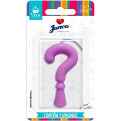 Vela Aniversário Tubular Candy Lilás Interrogação Junco