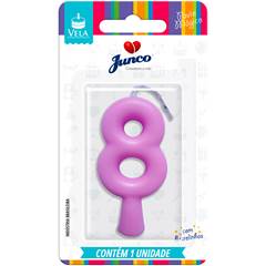 Vela Aniversário Tubular Candy Lilás Nº 8 Junco
