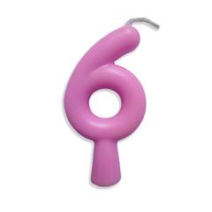 Vela Aniversário Tubular Candy Lilás Nº 6 Junco