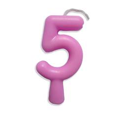 Vela Aniversário Tubular Candy Lilás Nº 5 Junco