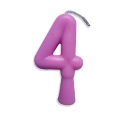 Vela Aniversário Tubular Candy Lilás Nº 4 Junco