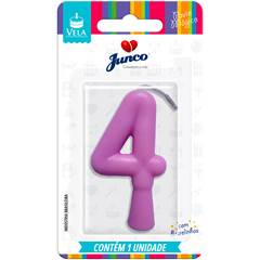 Vela Aniversário Tubular Candy Lilás Nº 4 Junco