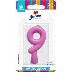 Vela Aniversário Tubular Candy Lilás Nº 9 Junco
