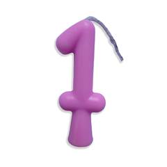 Vela Aniversário Tubular Candy Lilás Nº 1 Junco