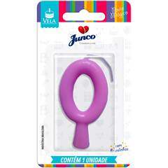 Vela Aniversário Tubular Candy Lilás Nº 0 Junco