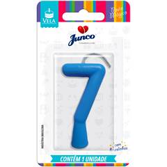 Vela Aniversário Tubular Candy Azul Nº 7 Junco