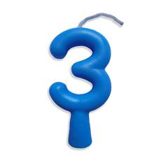 Vela Aniversário Tubular Candy Azul Nº 3 Junco