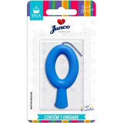 Vela Aniversário Tubular Candy Azul Nº 0 Junco