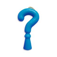 Vela Aniversário Tubular Candy Azul Interrogação Junco