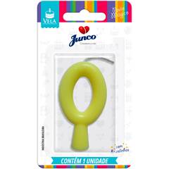 Vela Aniversário Tubular Candy Amarela Nº 1 Junco