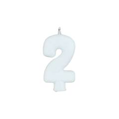 Vela Aniversário Live Colors com Gliter Branca Nº 2 Junco