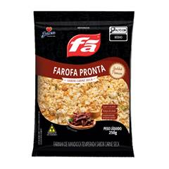 Farofa Mandioca Temperada Gourmet Carne Seca Fã 250g