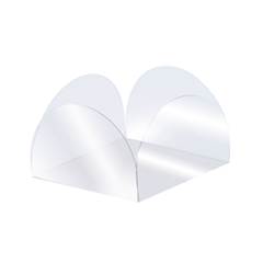 Forminha de Acetato Transparente para Doce 4 Pétalas P Junco