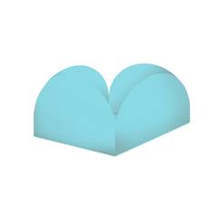 Forminha Papel para Doce 4 Pétalas Azul Claro Tamanho P Junco